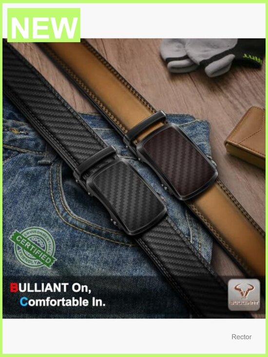 2 Pack Ratchet Belt 1 3/8 Men\'s Ratchet Belt 2 Pack - Adjustable Leather Belt, Trim to Fit